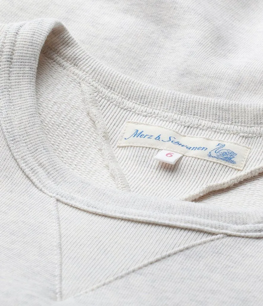 Merz b. Schwanen 346 Crew Neck Sweatshirt - Nature Melange