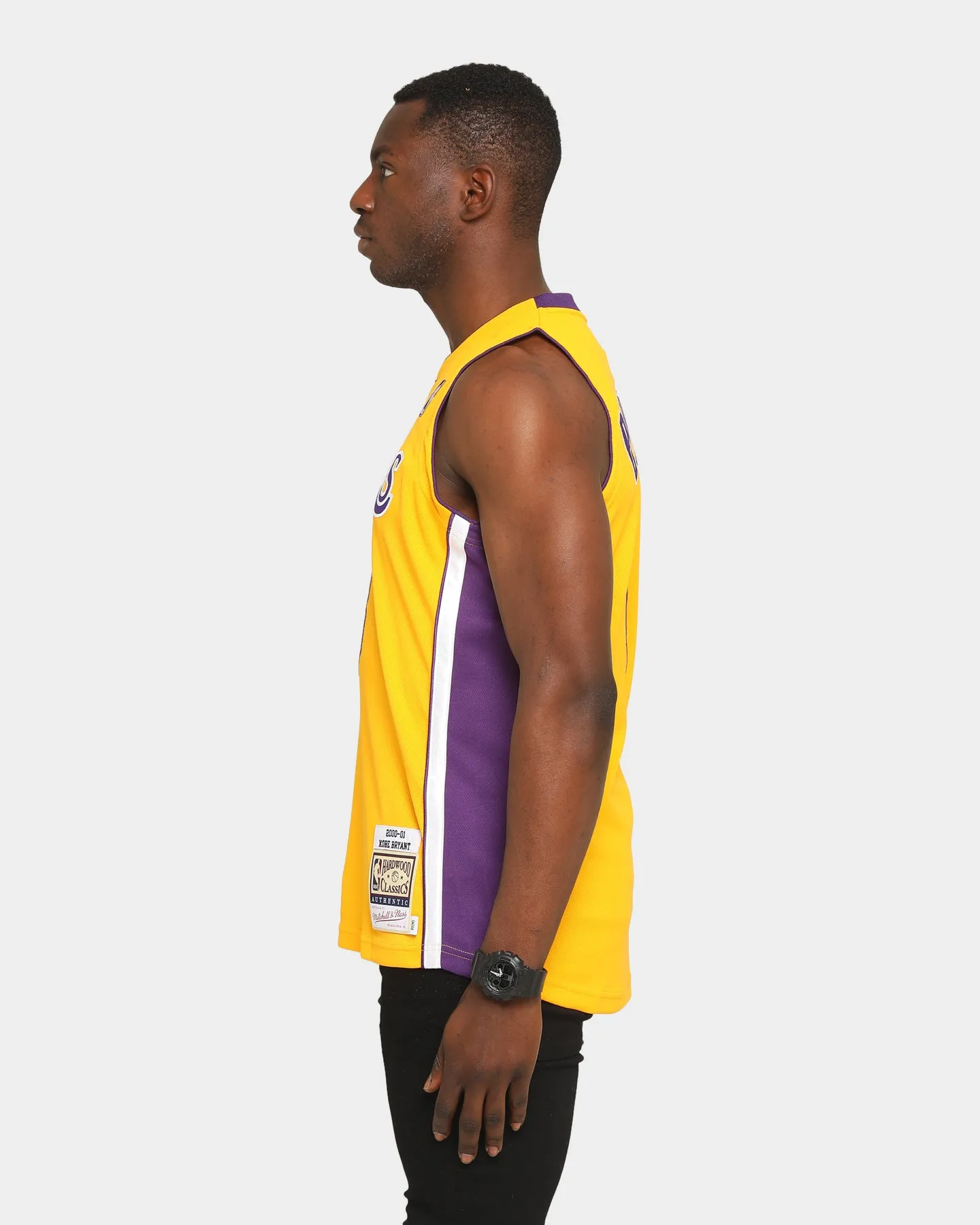 Mitchell & Ness Kobe Bryant NBA Finals '00-'01 #8 Authentic Los Angeles Lakers Jersey Yellow