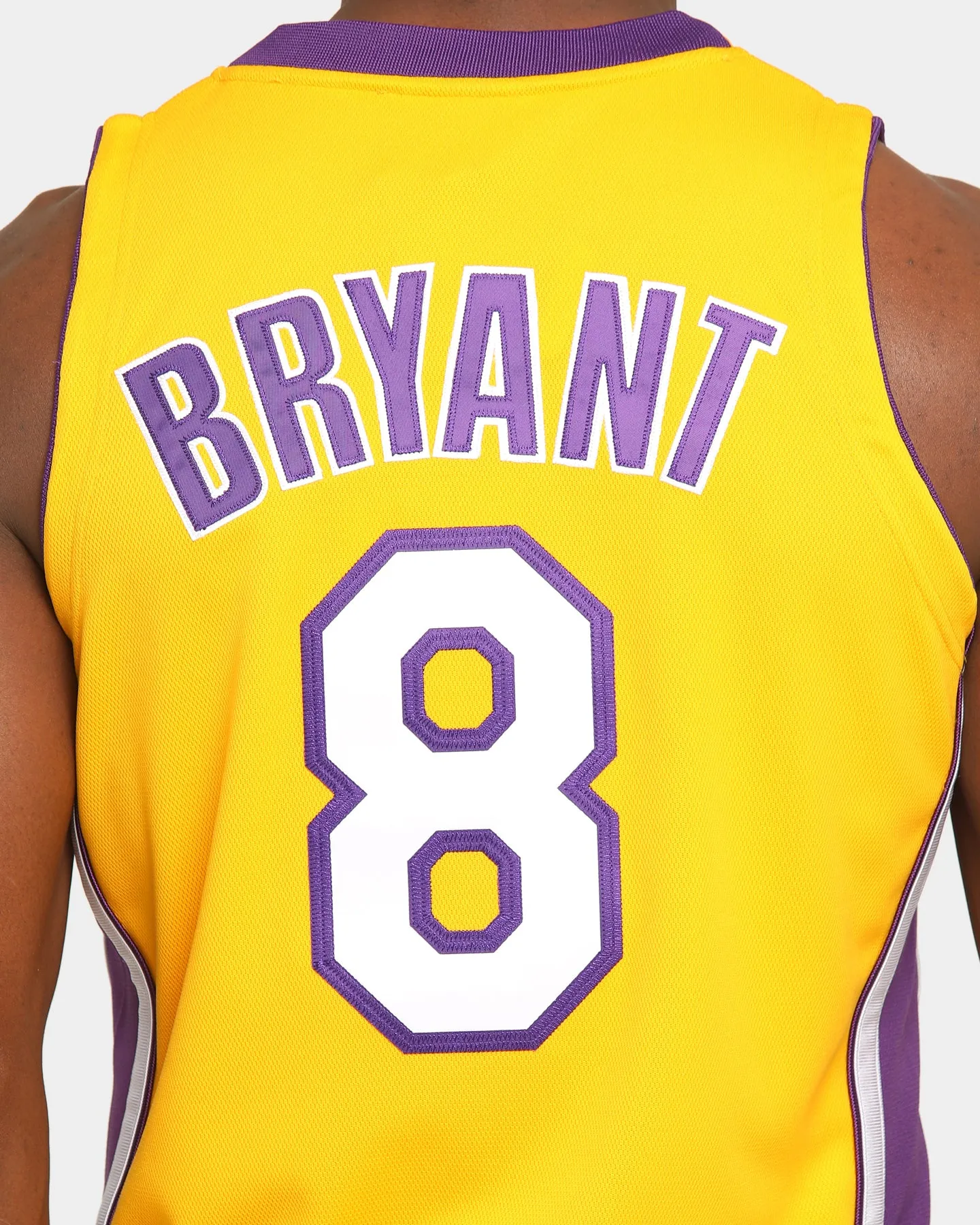 Mitchell & Ness Kobe Bryant NBA Finals '00-'01 #8 Authentic Los Angeles Lakers Jersey Yellow