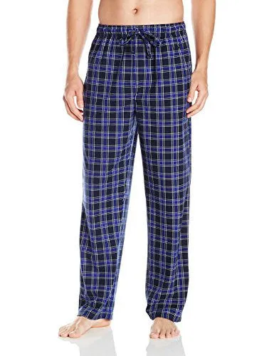 NAUTICA MEN'S COZY FLEECE BLUE/BLK PLAID, NAVY, LARGE