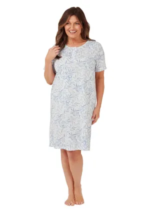 Palm Jersey Nightshirt - Blue
