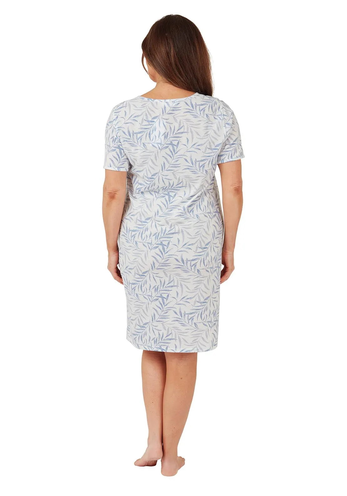 Palm Jersey Nightshirt - Blue