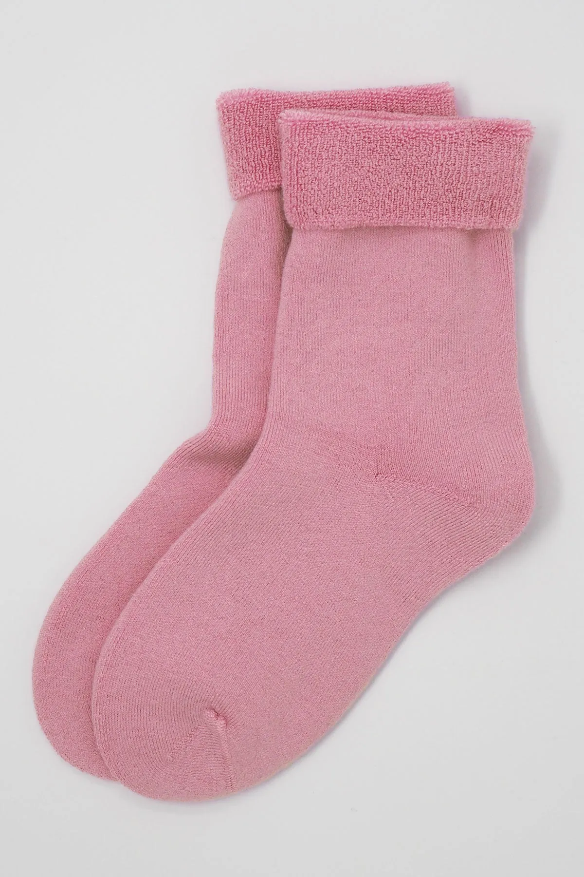 Plain Women's Bed Socks - Pink