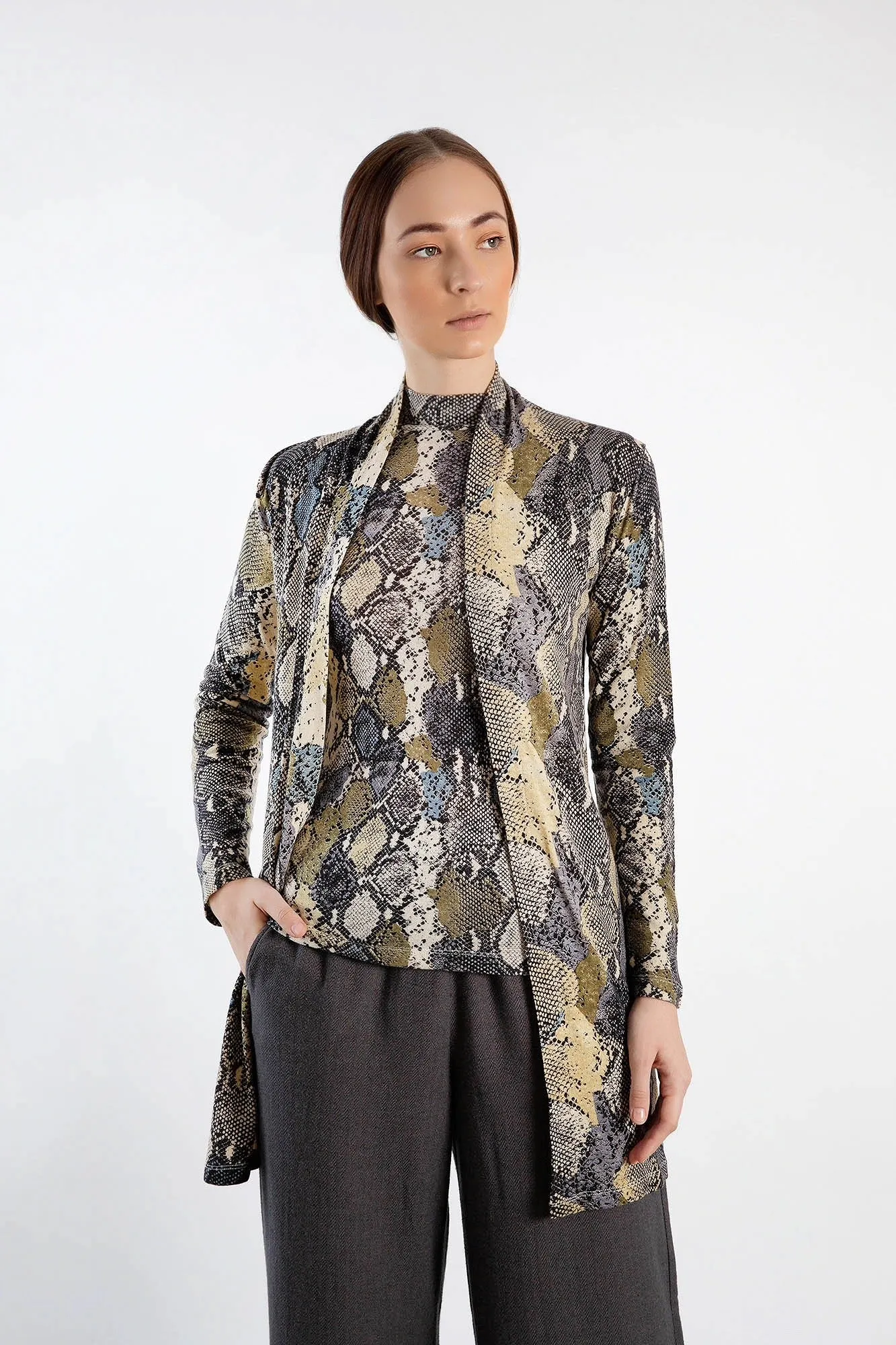 Python Printed Cashmere Twin Set