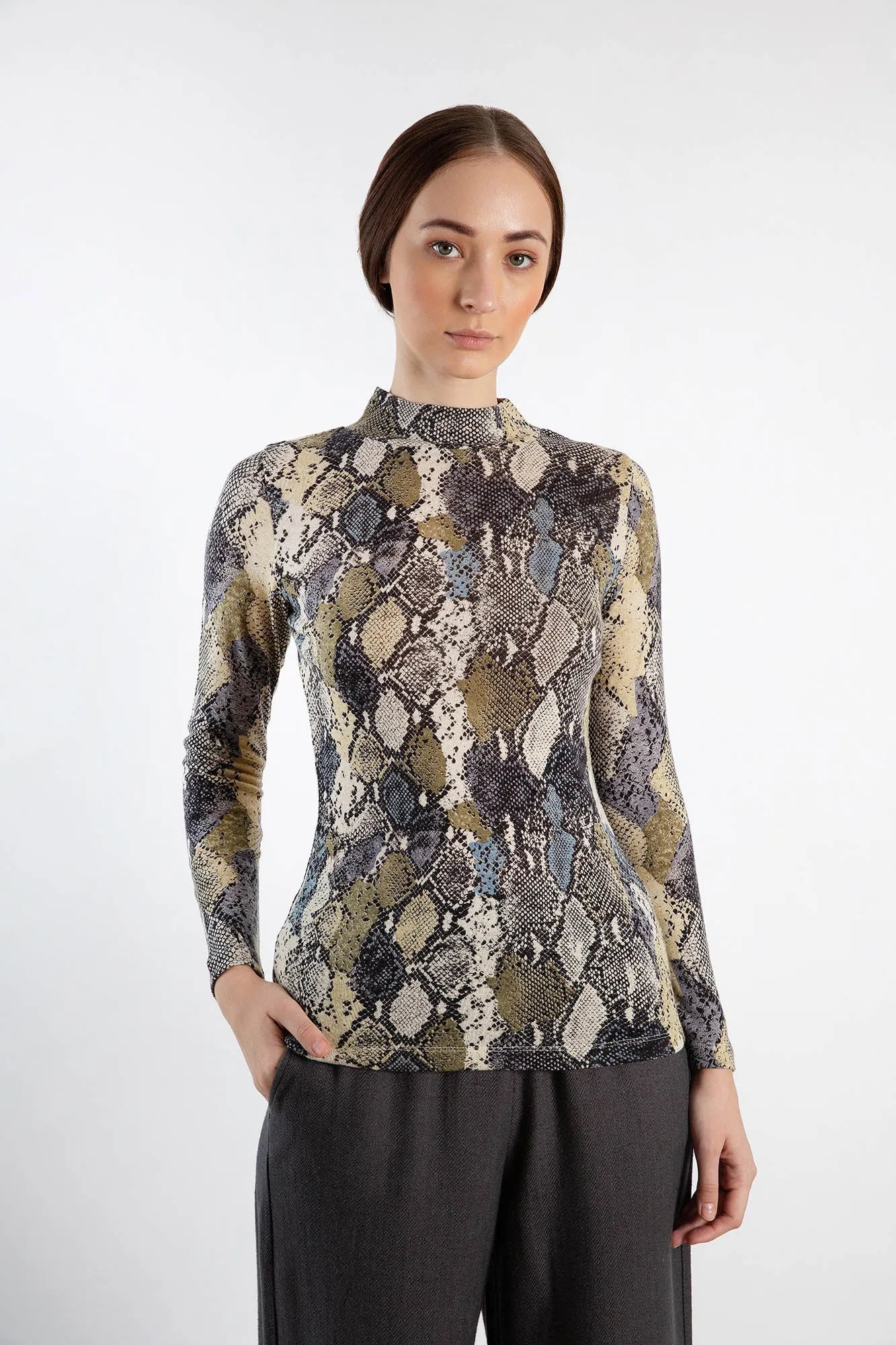 Python Printed Cashmere Twin Set
