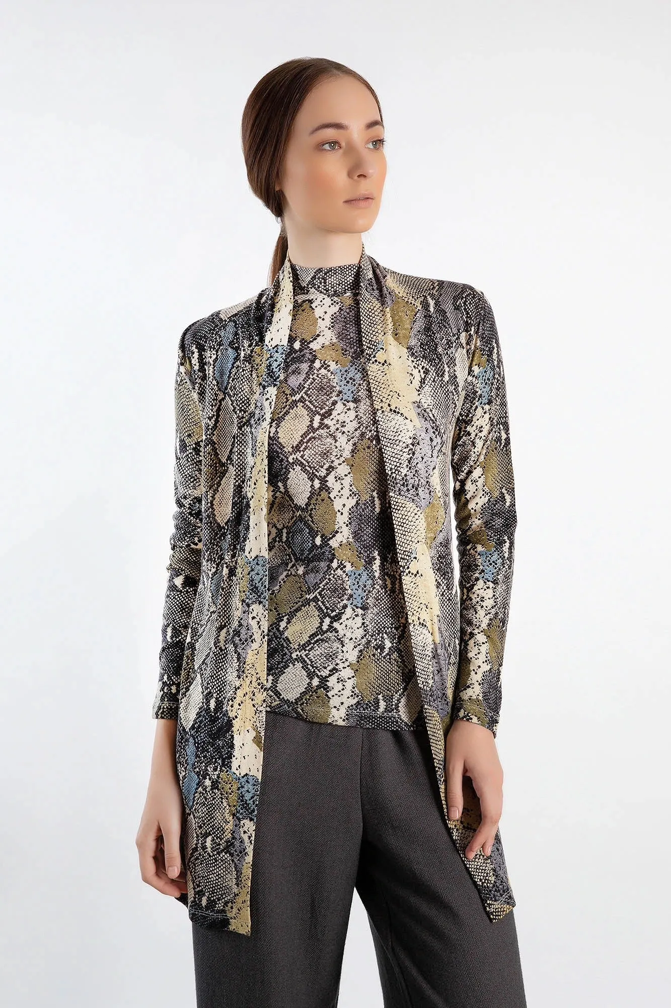 Python Printed Cashmere Twin Set