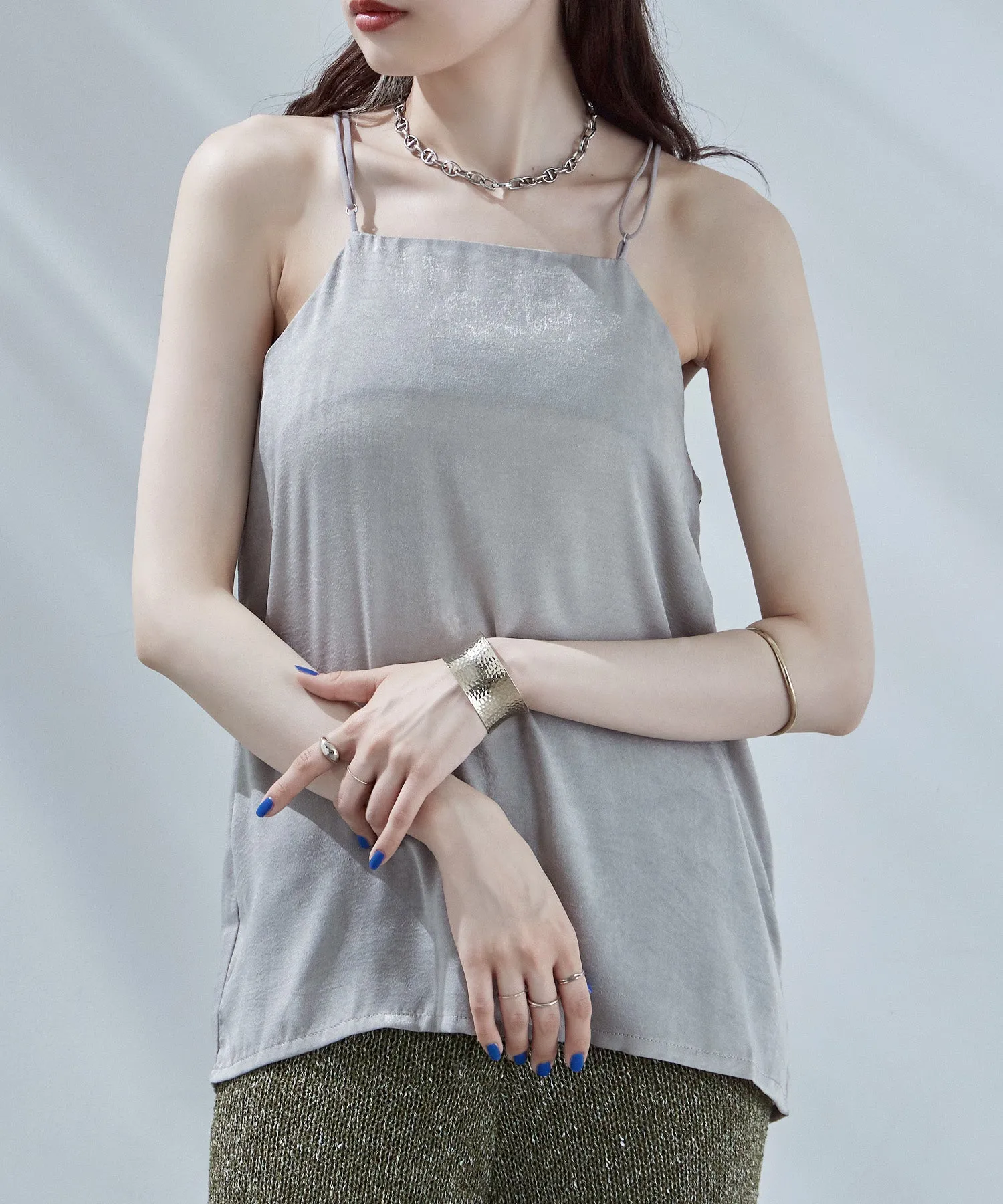 Satin backcross camisole