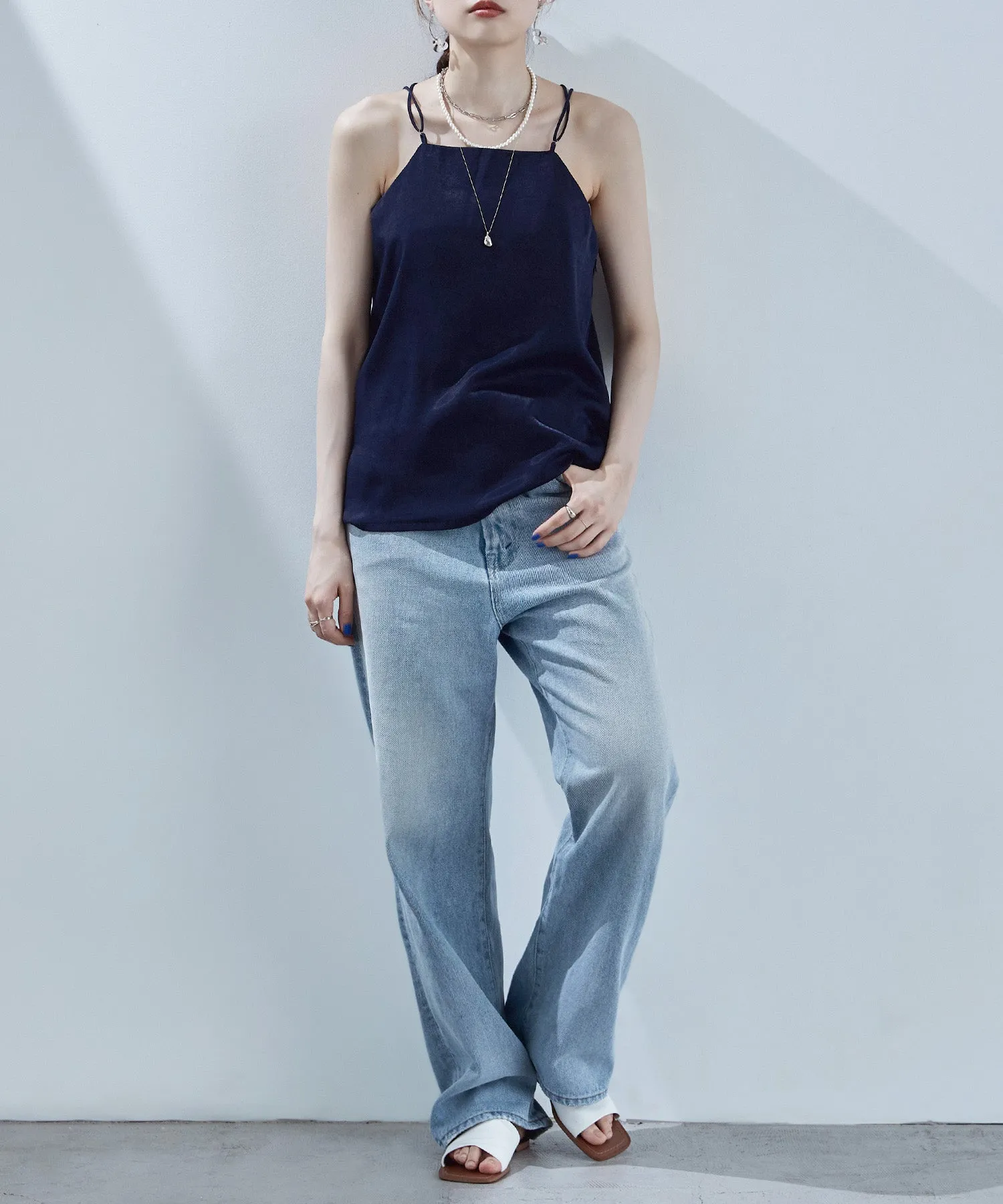 Satin backcross camisole