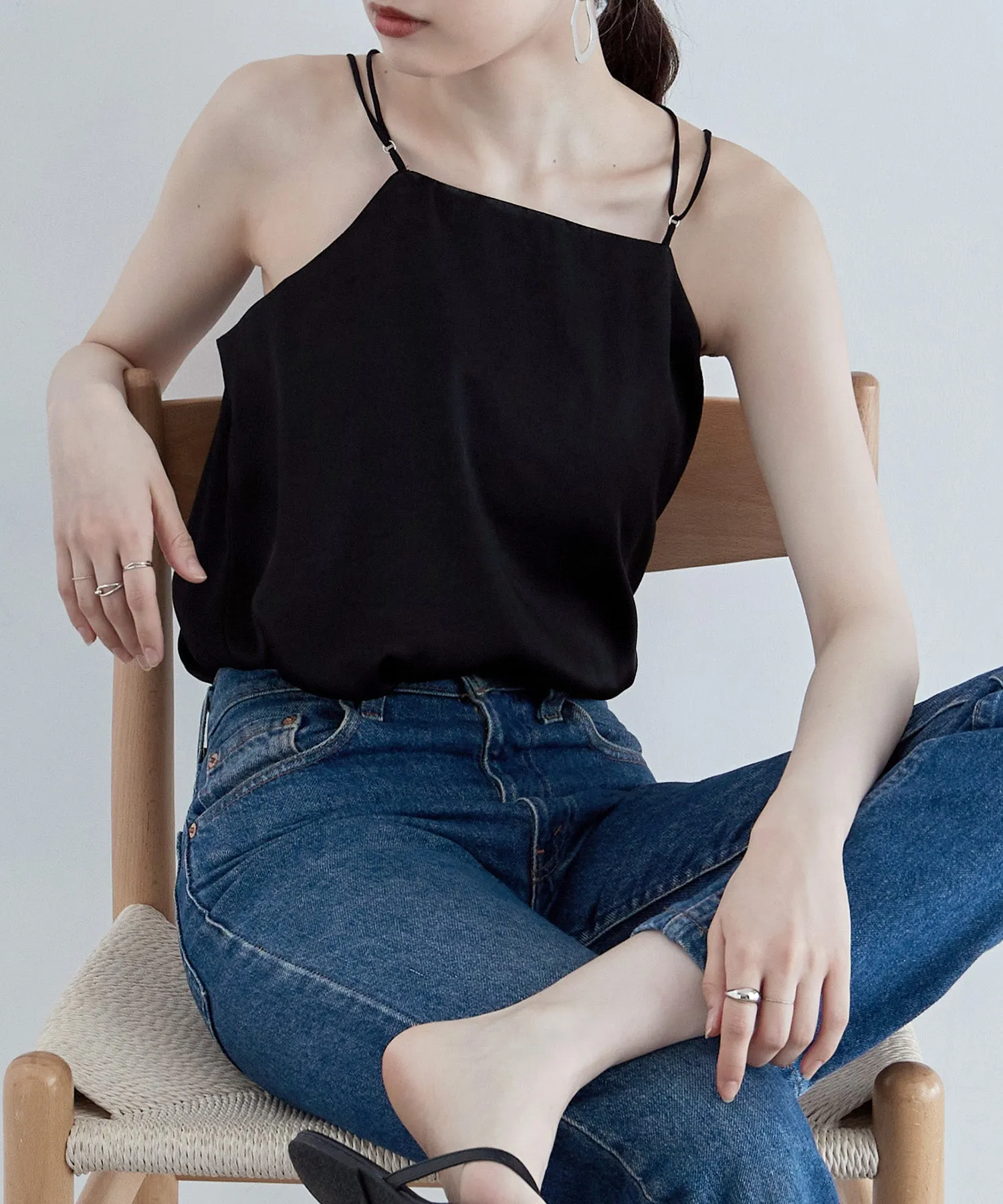 Satin backcross camisole