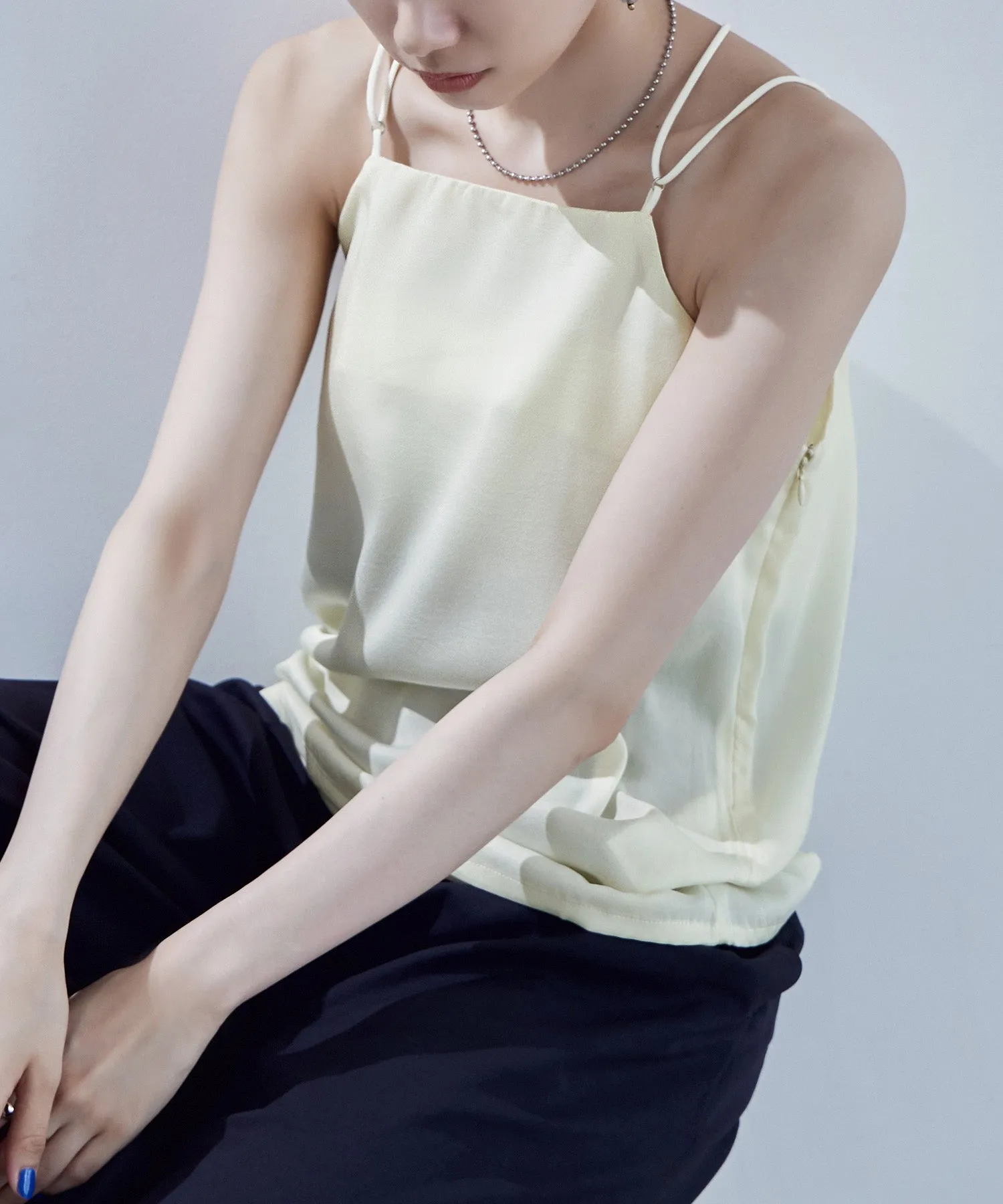 Satin backcross camisole