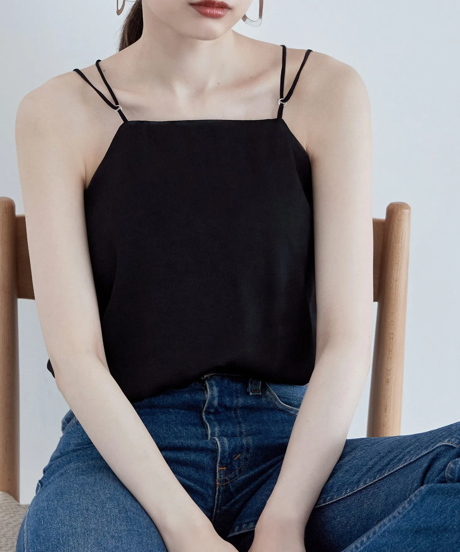 Satin backcross camisole