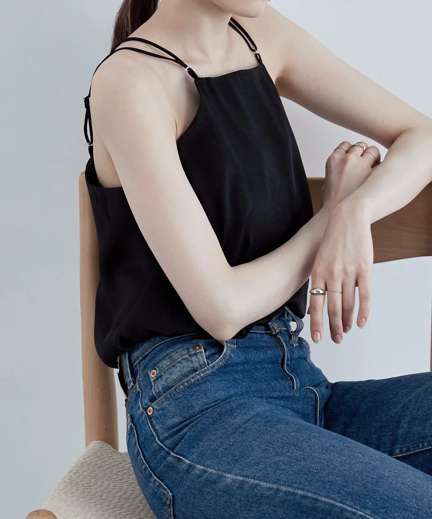 Satin backcross camisole