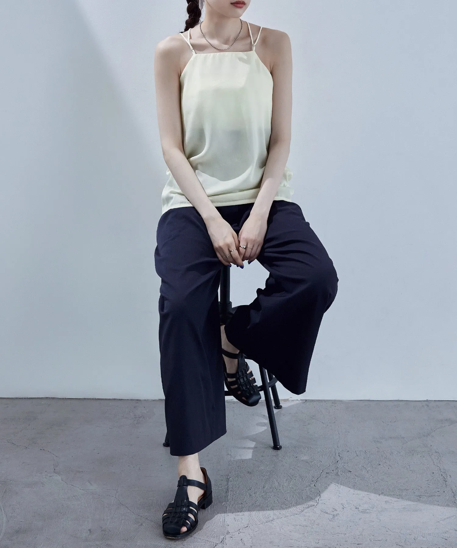 Satin backcross camisole