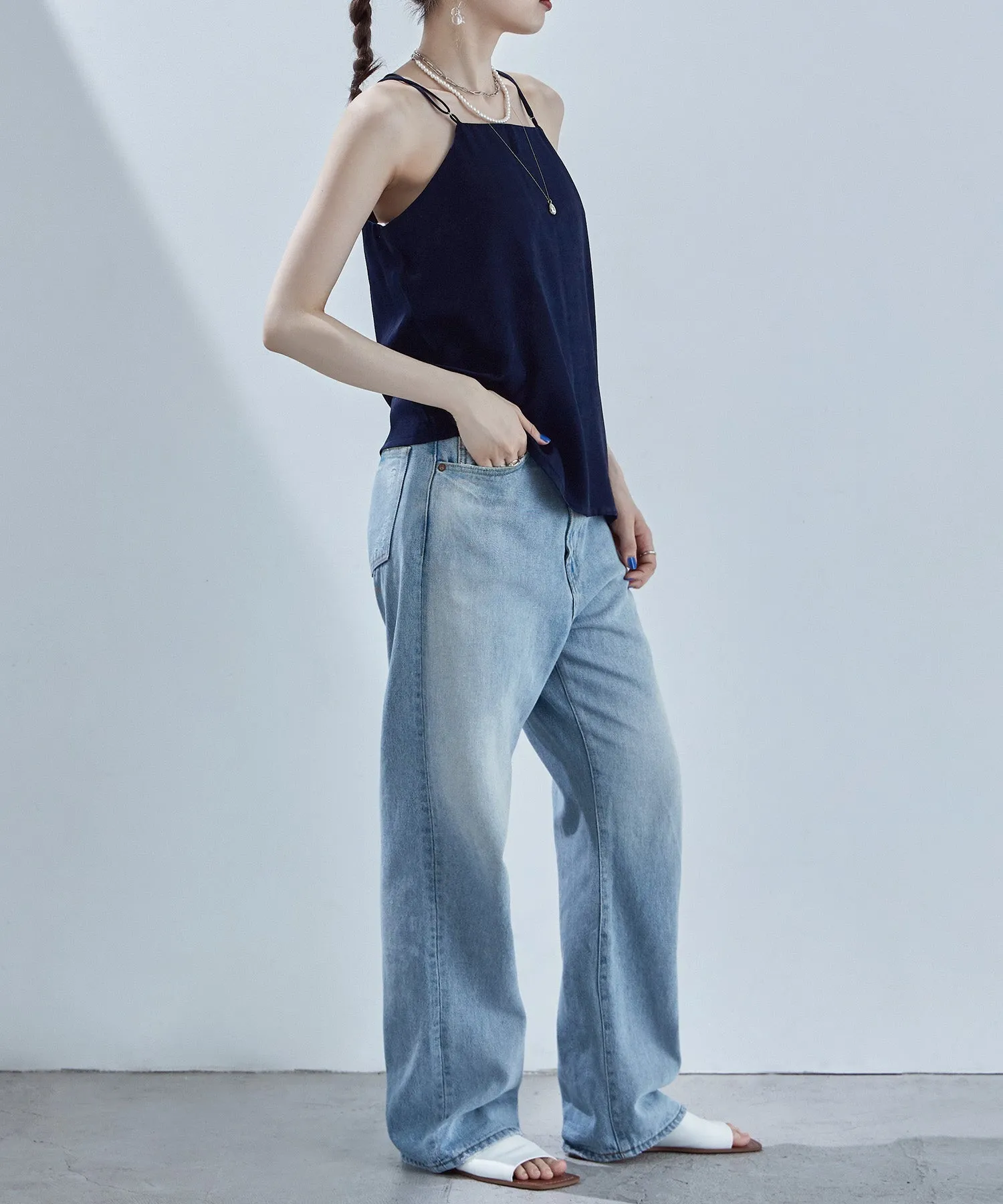 Satin backcross camisole