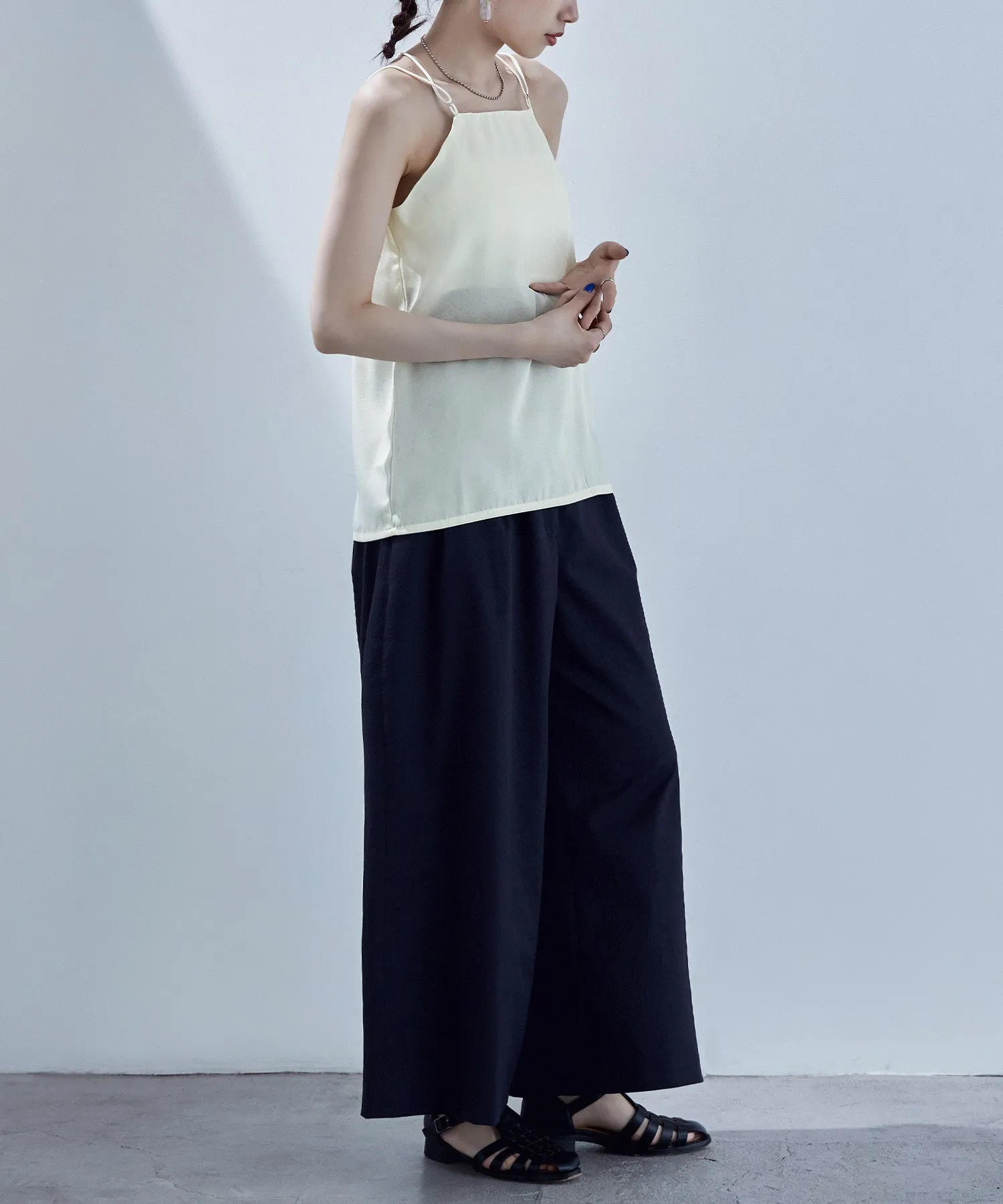 Satin backcross camisole