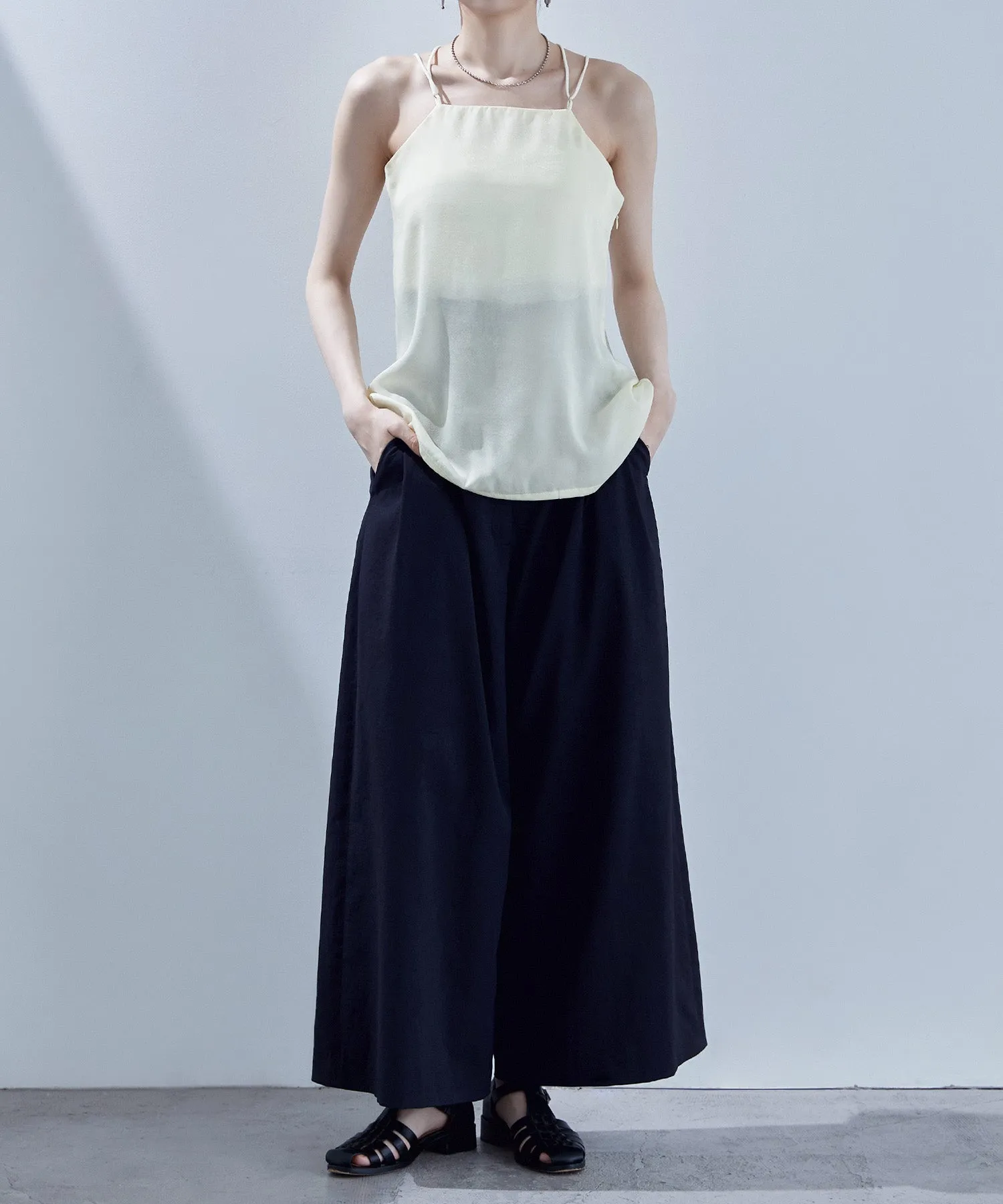 Satin backcross camisole