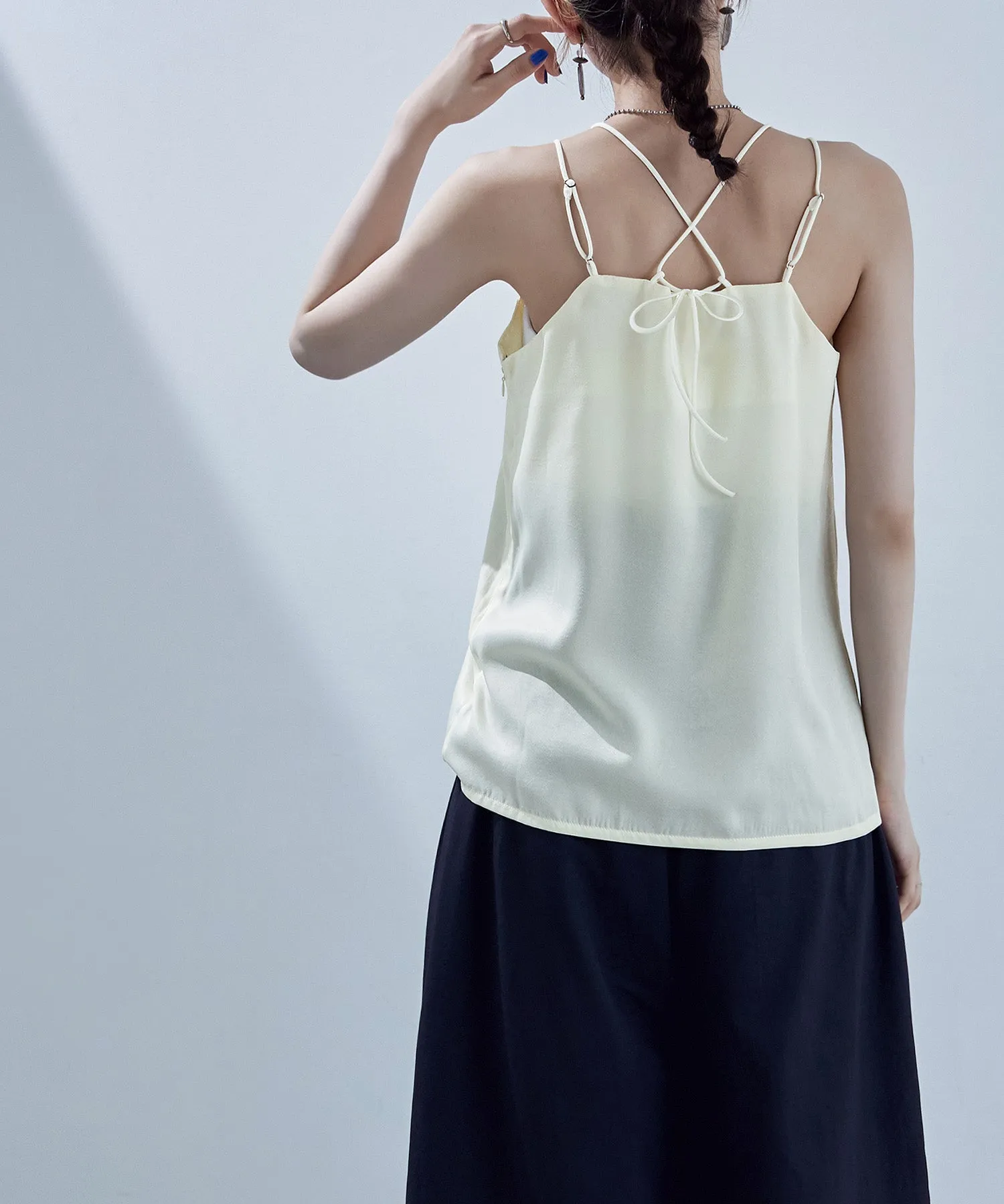 Satin backcross camisole
