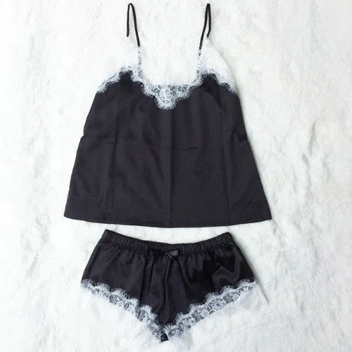 Satin Camisole  And Shorts Set