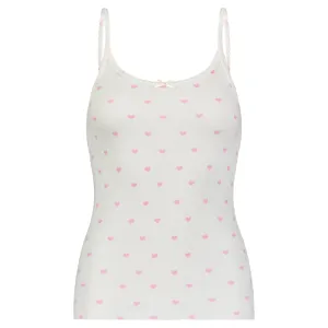SCOOP CAMISOLE Pink Hearts Print