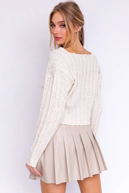 Set the Vibe V-Neck Pullover Sweater