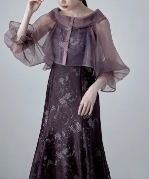 Sheer blouse & mermaid camisole dress