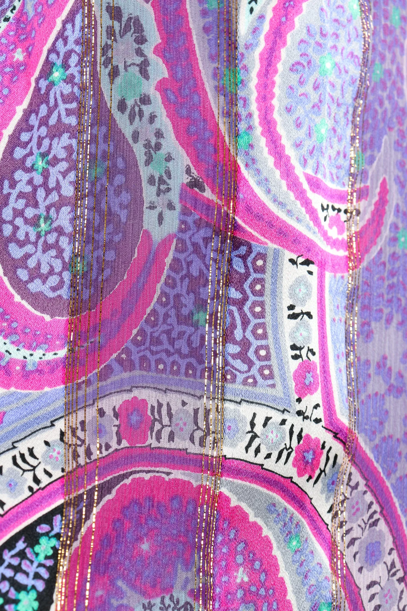 Sheer Paisley Blouse & Skirt Set
