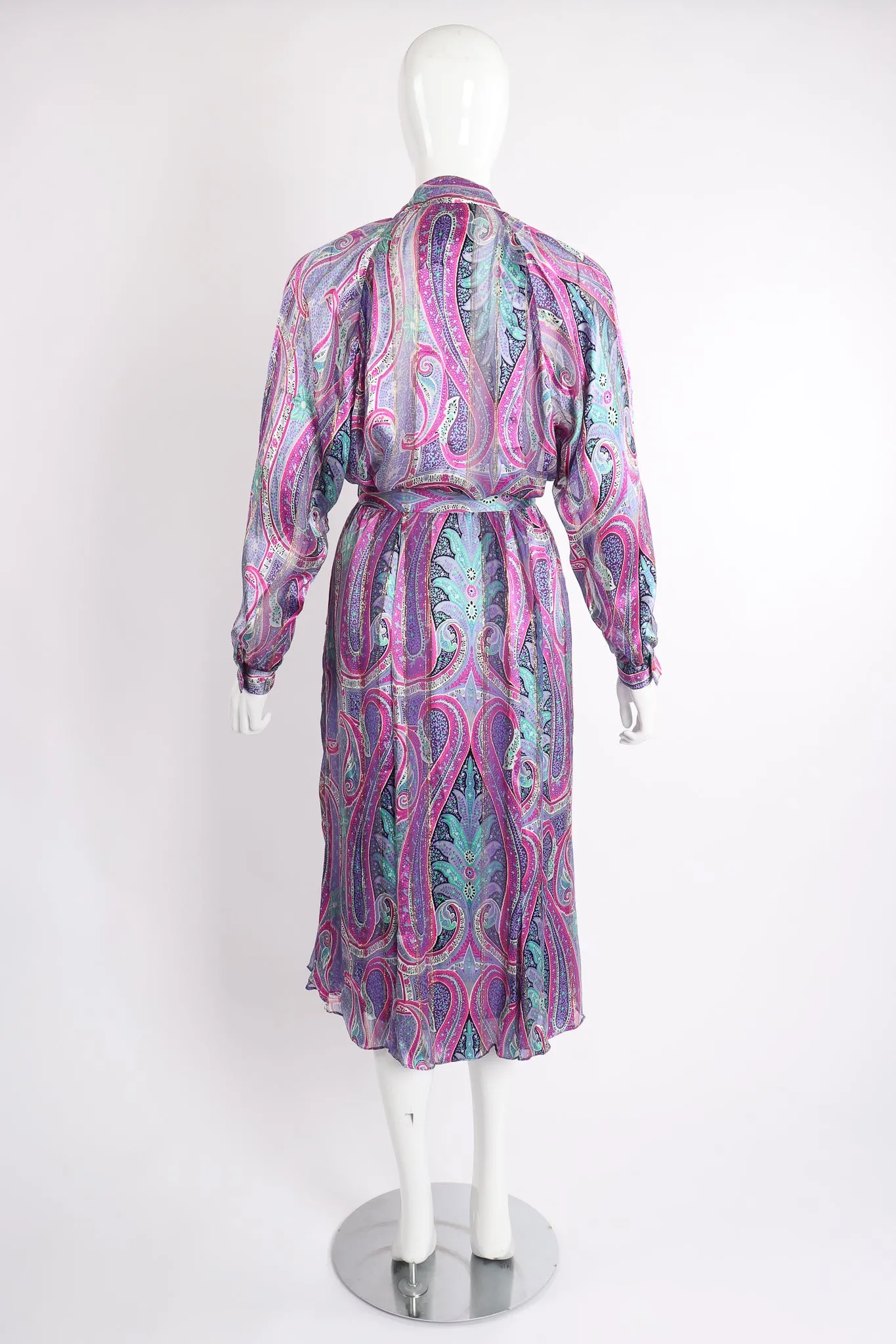 Sheer Paisley Blouse & Skirt Set