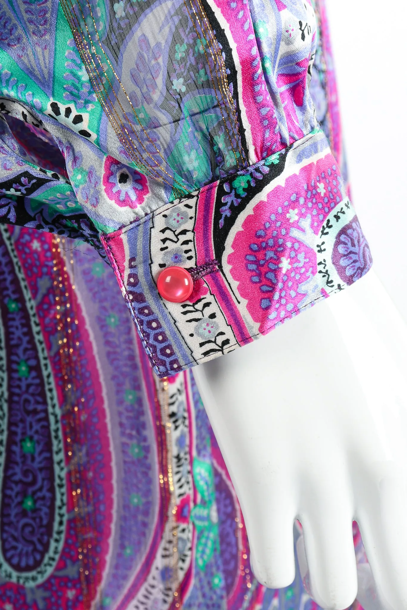 Sheer Paisley Blouse & Skirt Set