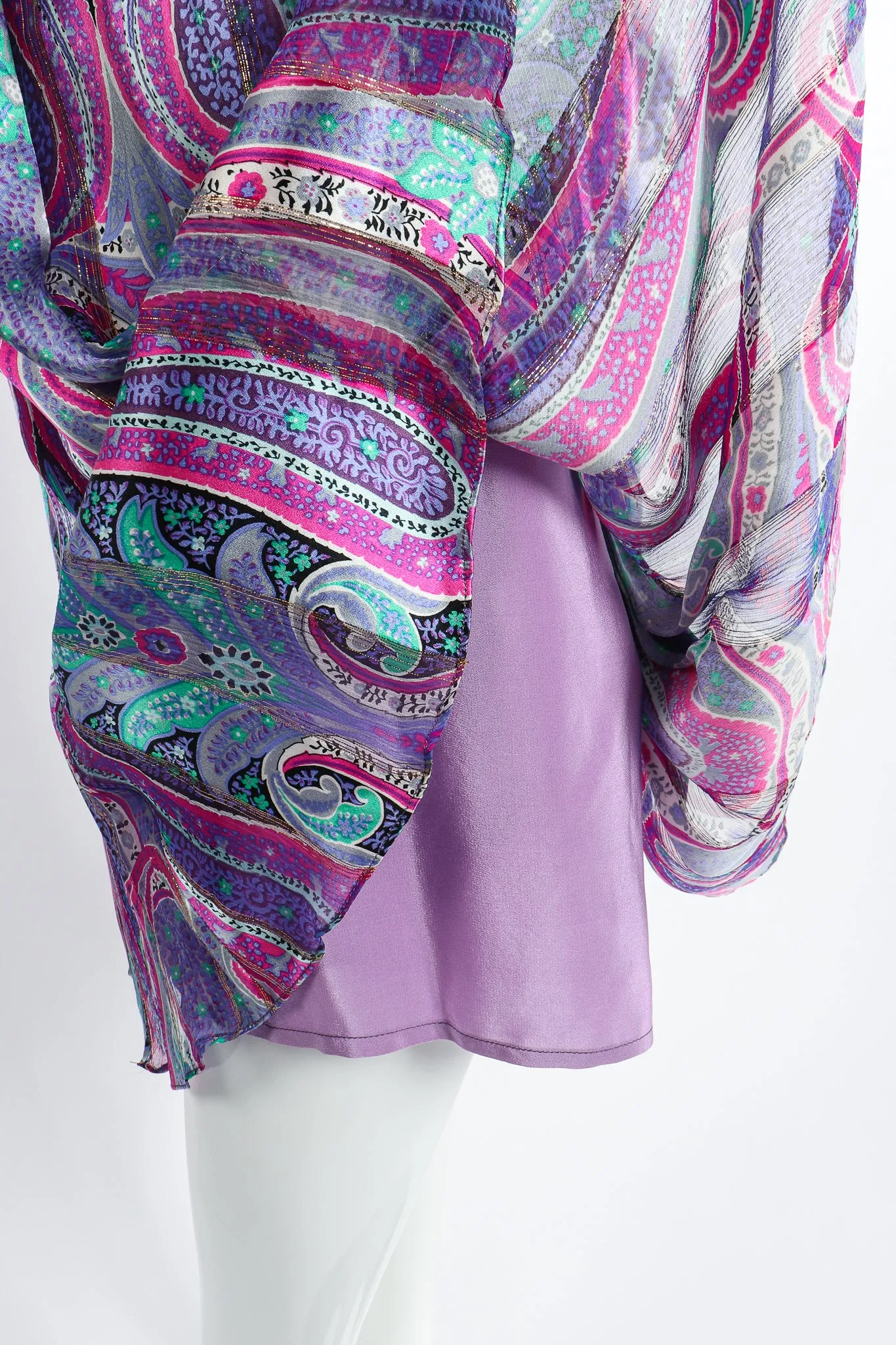 Sheer Paisley Blouse & Skirt Set