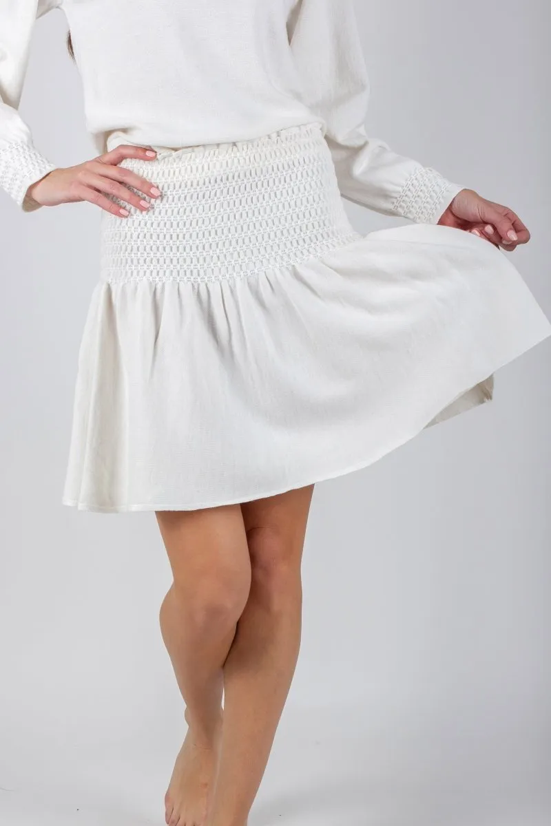 SHELBY SKIRT 20" (IVORY)