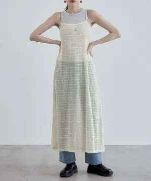 Shirring sheer camisole OP