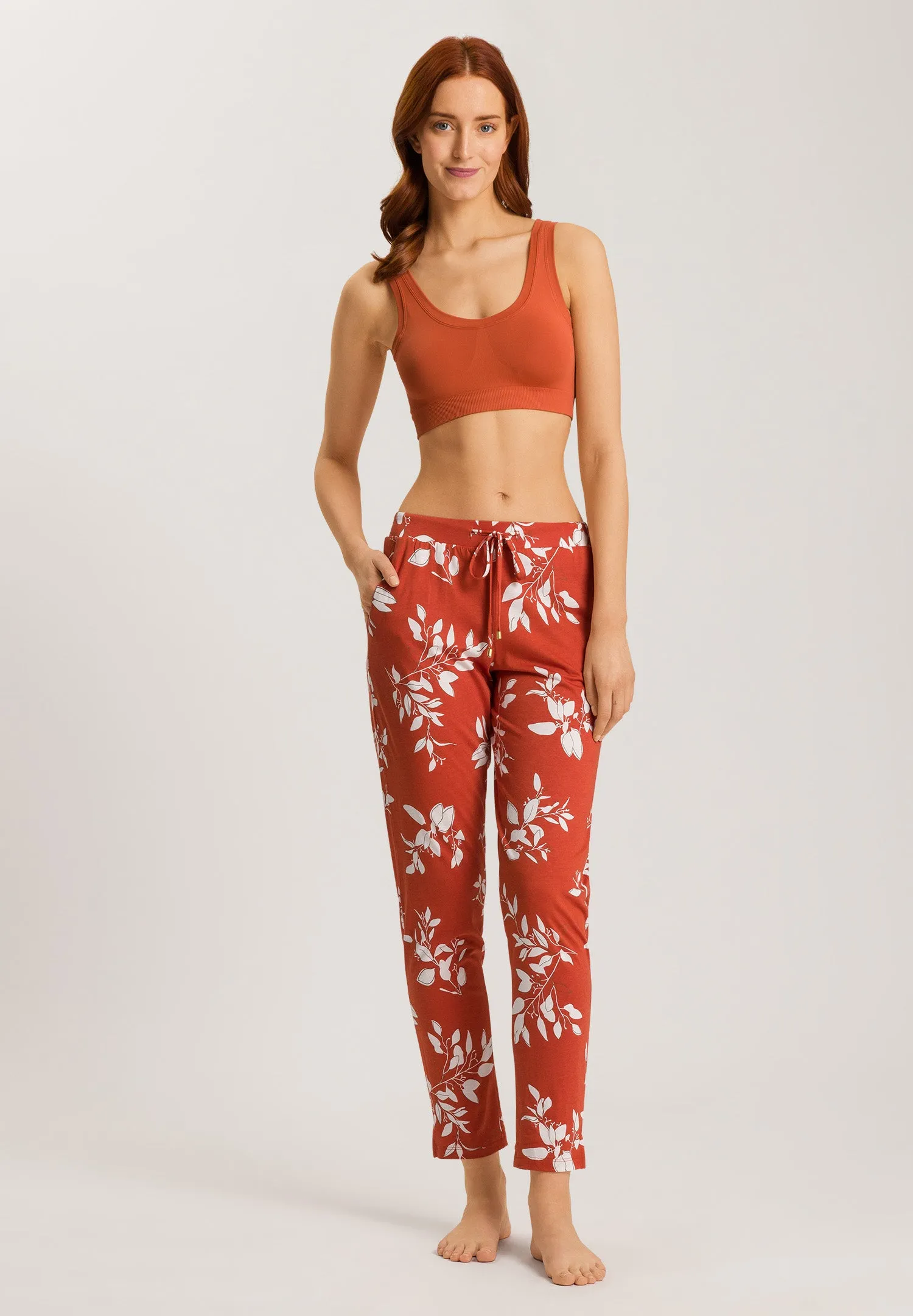 Sleep And Lounge Pants | Tangerine Flowers 74845-2159