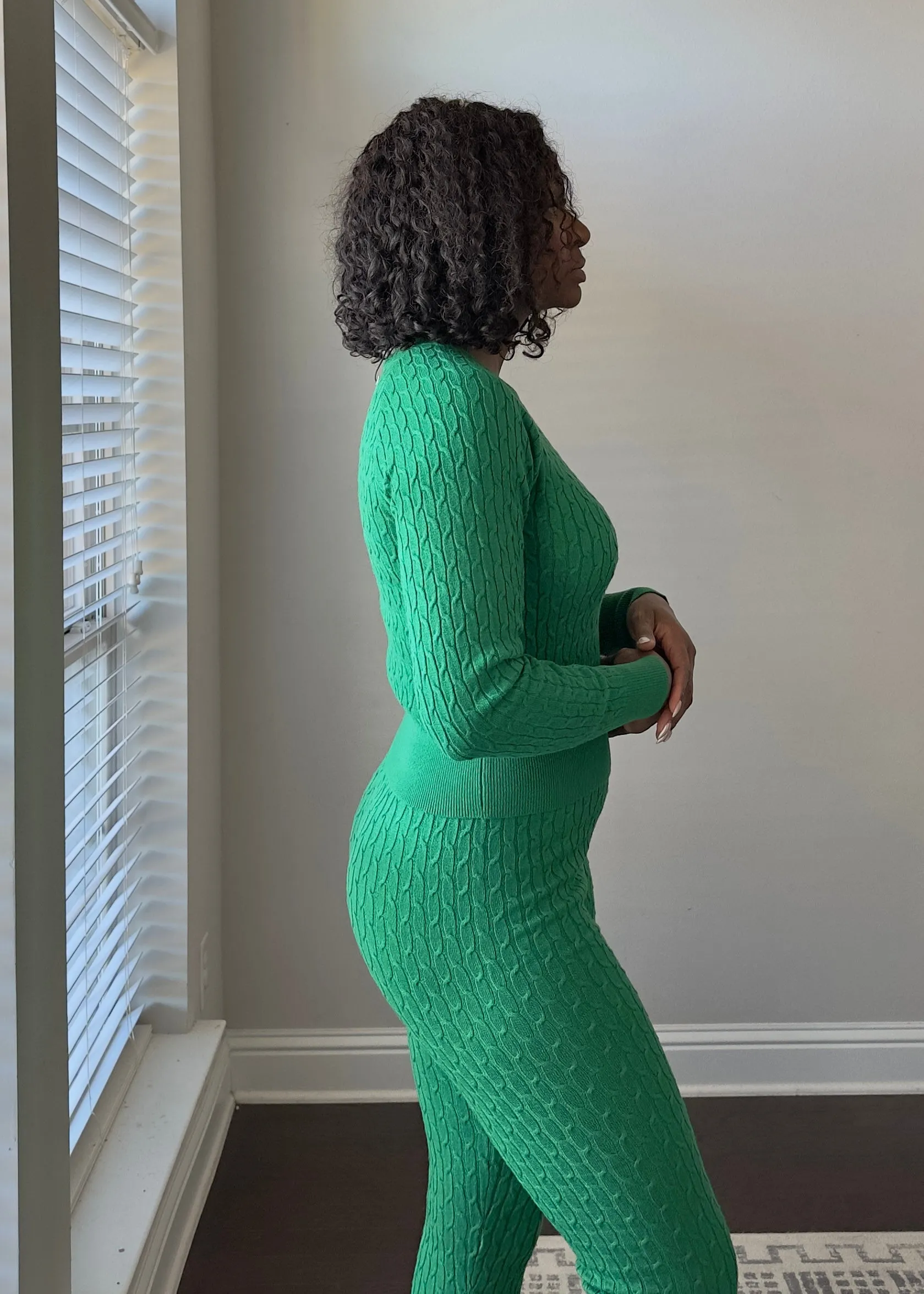The Faye Cable Knit Sweater Set