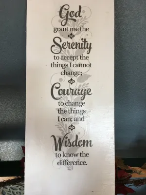 The Serenity Prayer Sign