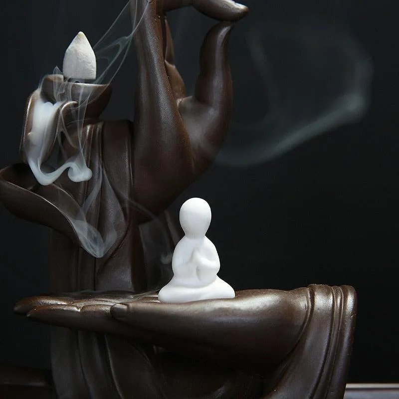 'Vitarka Mudra' Ceramic Incense Holder