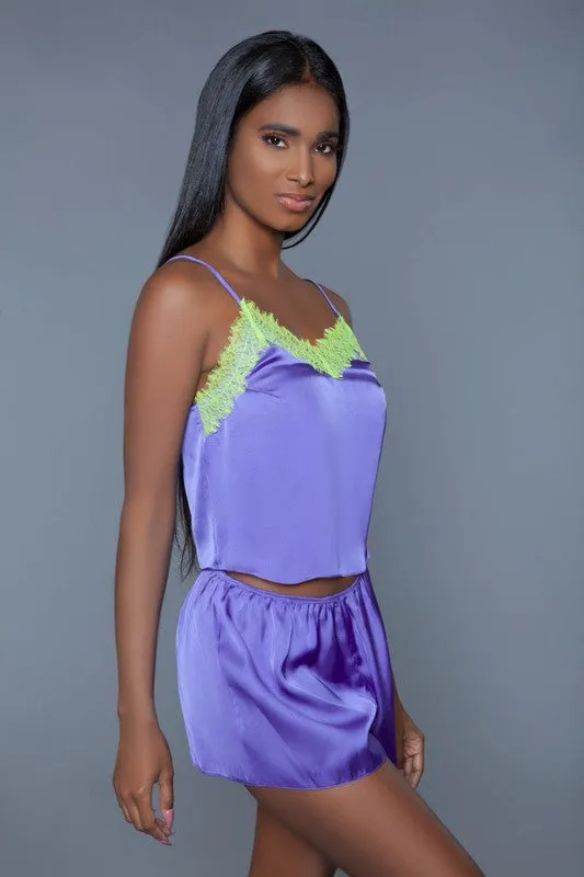 Womens Callie Satin Set Sleepwear