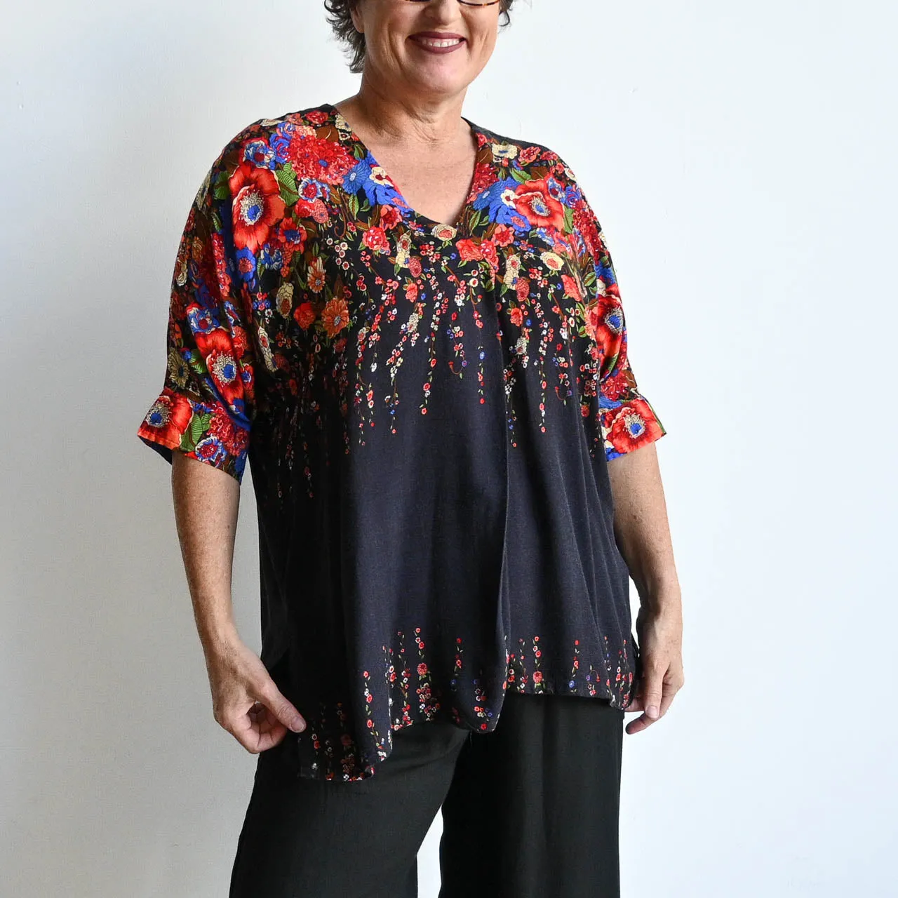 Zen Kaftan Blouse - Floral