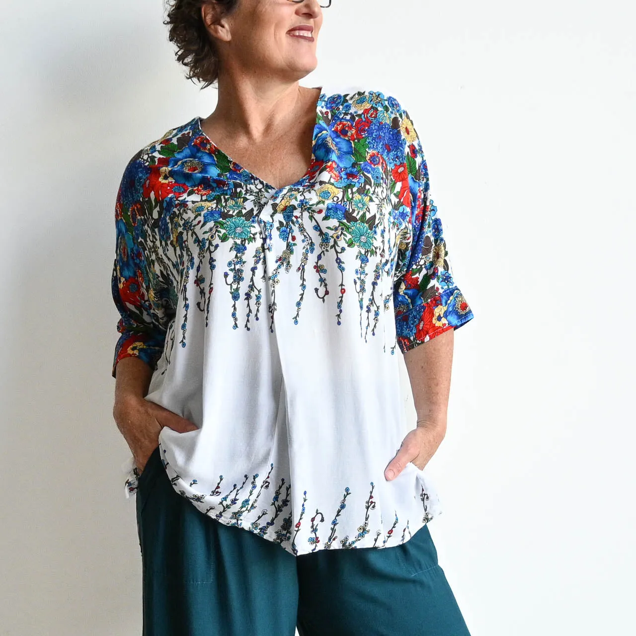 Zen Kaftan Blouse - Floral