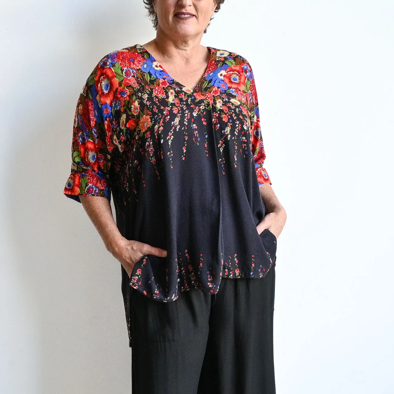 Zen Kaftan Blouse - Floral