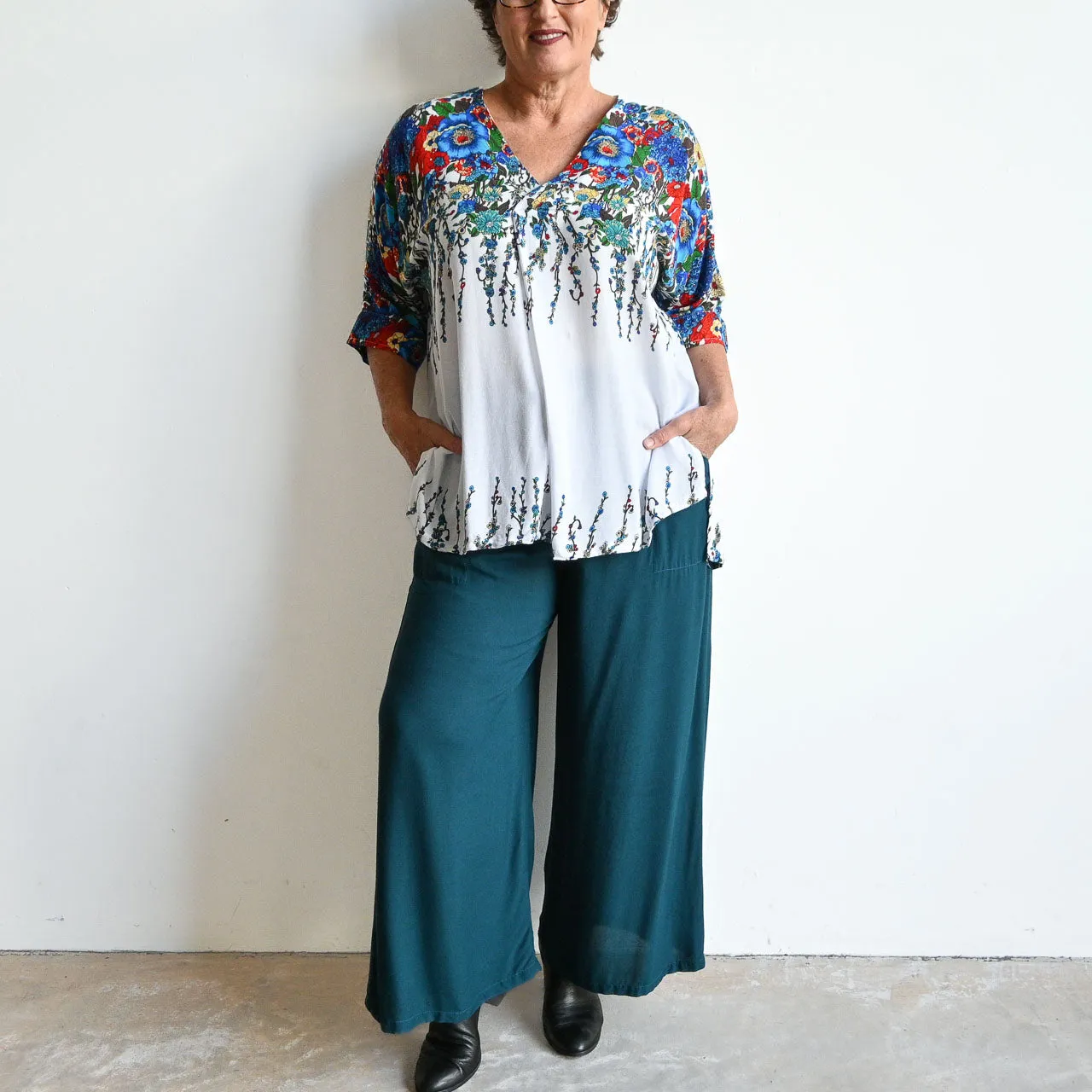 Zen Kaftan Blouse - Floral