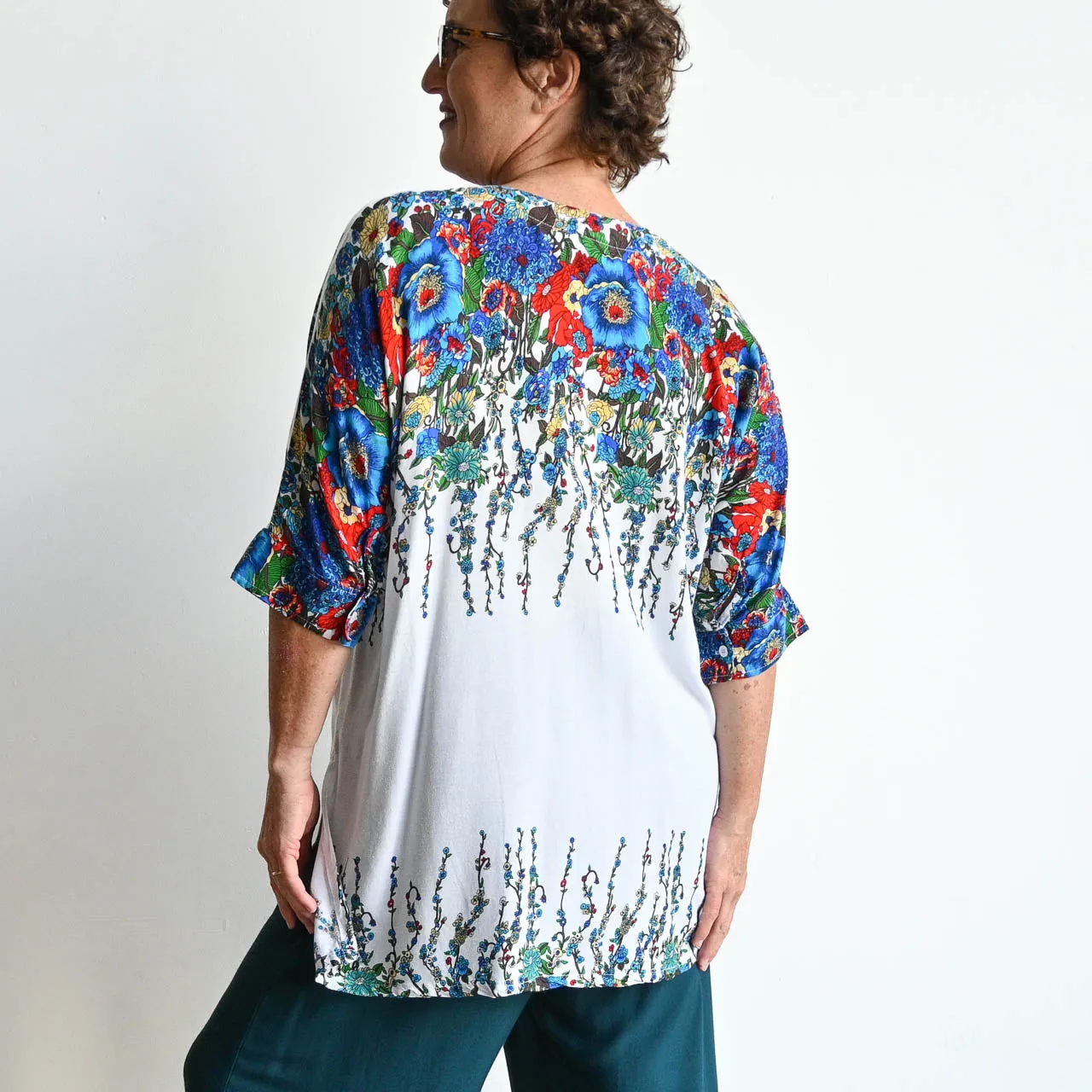 Zen Kaftan Blouse - Floral