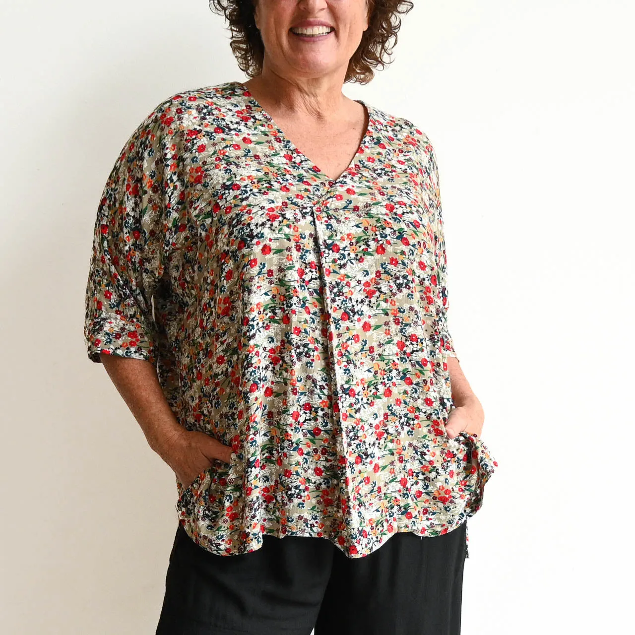 Zen Kaftan Blouse - Meadow Flower