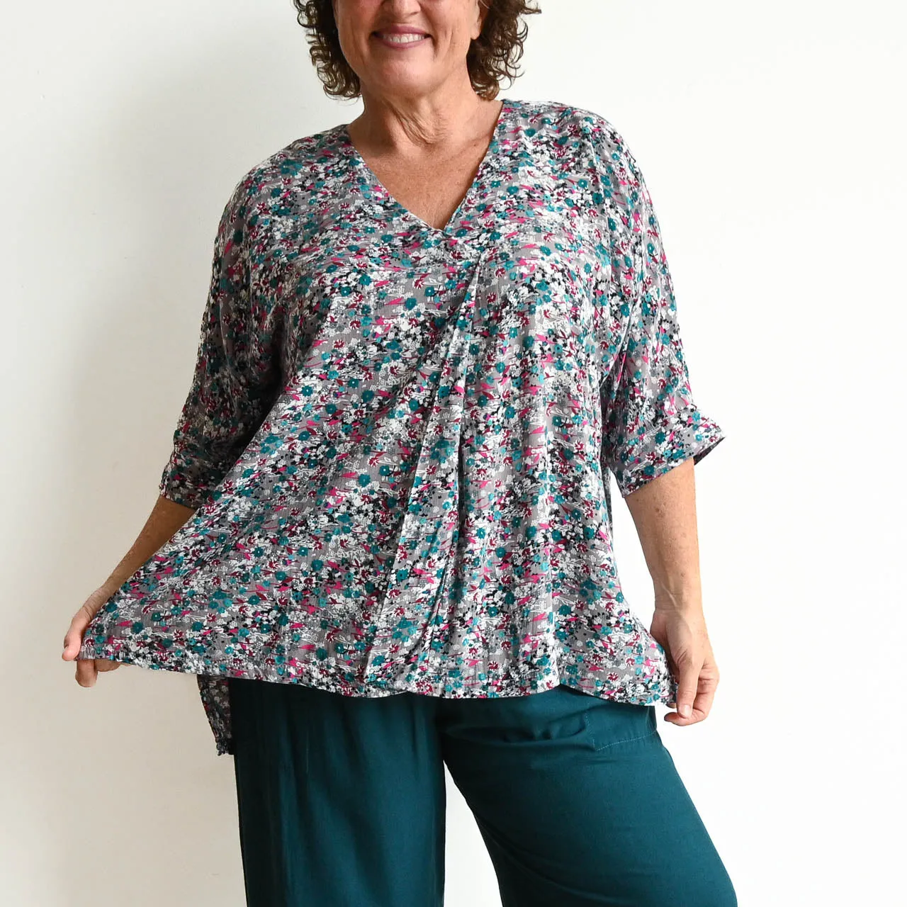 Zen Kaftan Blouse - Meadow Flower