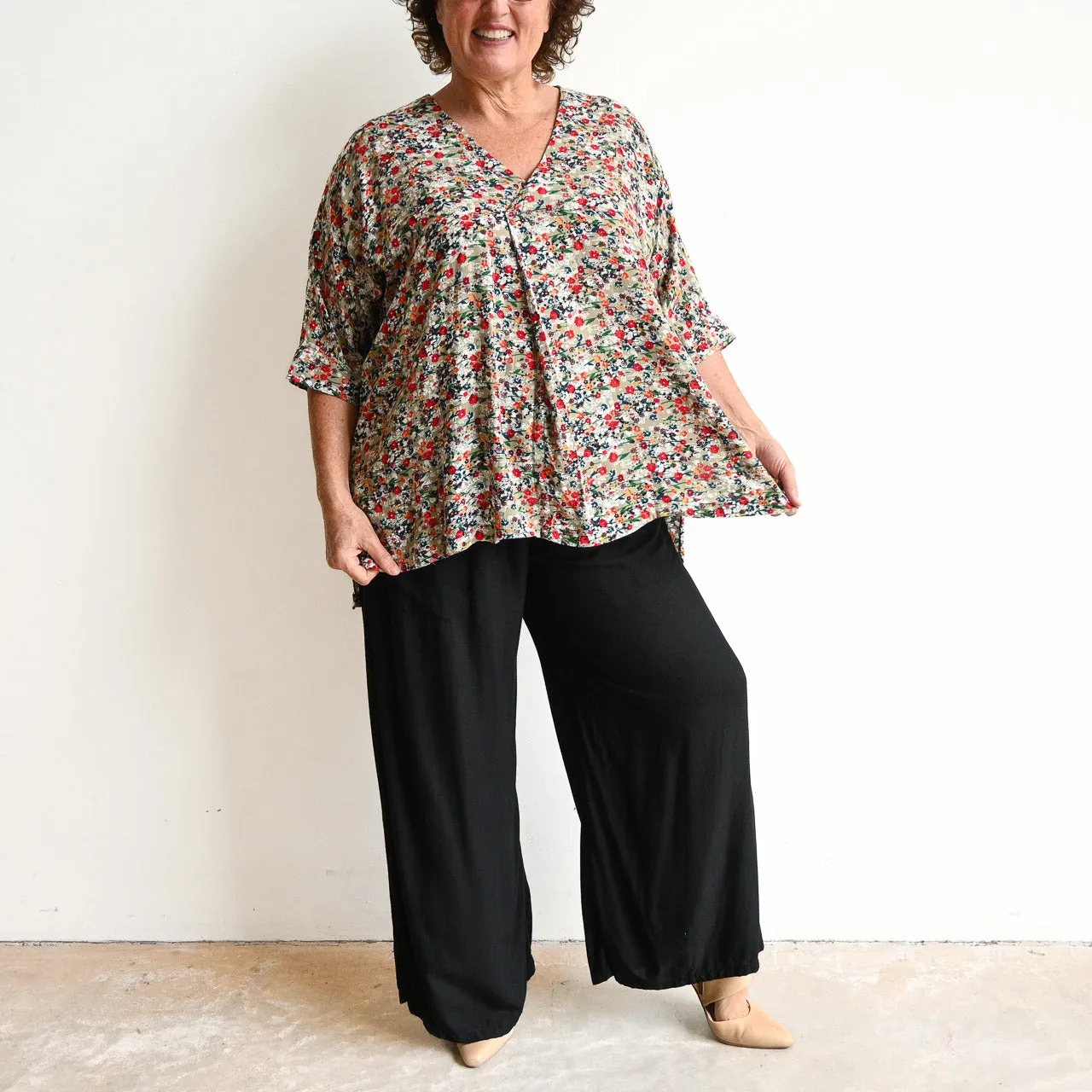 Zen Kaftan Blouse - Meadow Flower