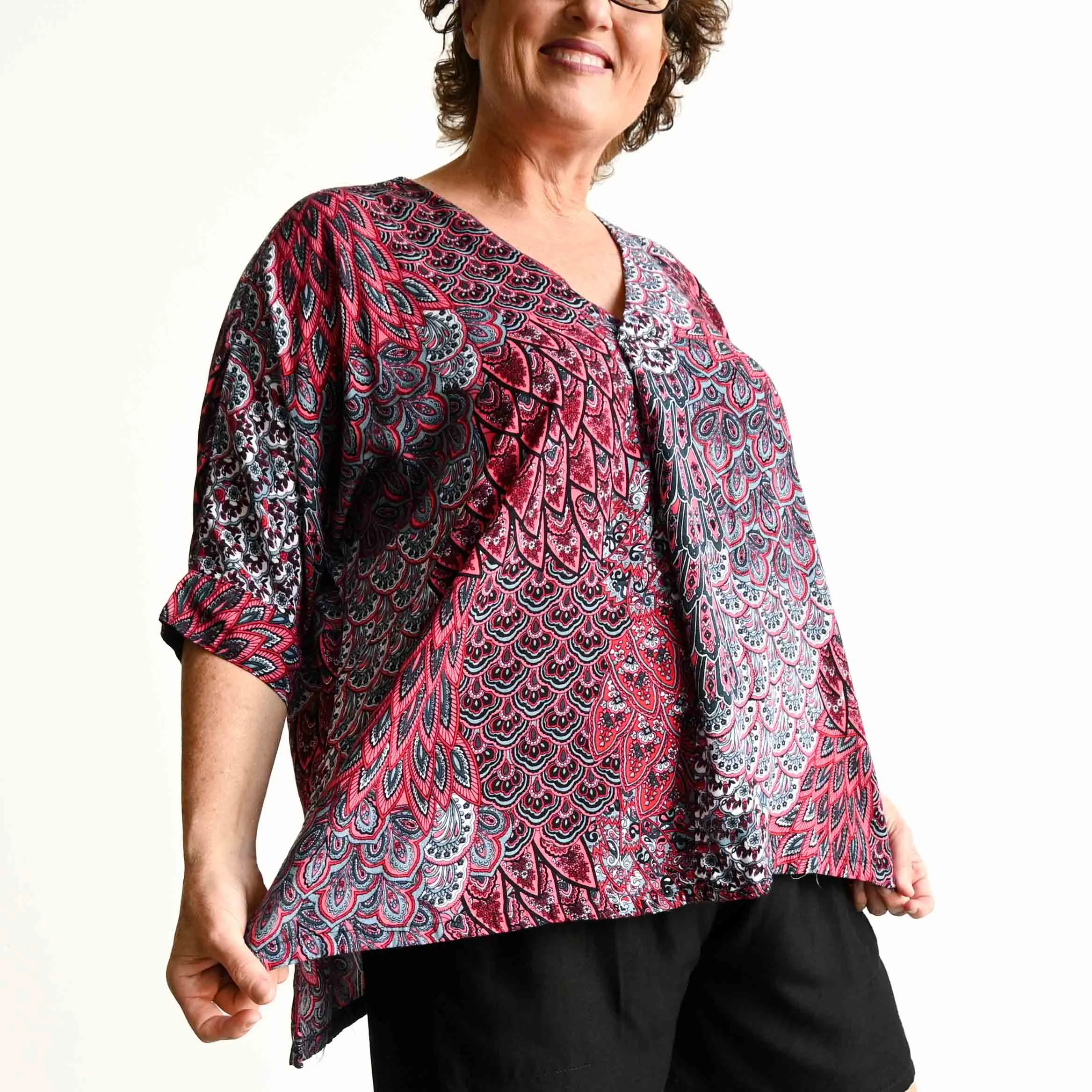 Zen Kaftan Blouse - Paisley Peacock