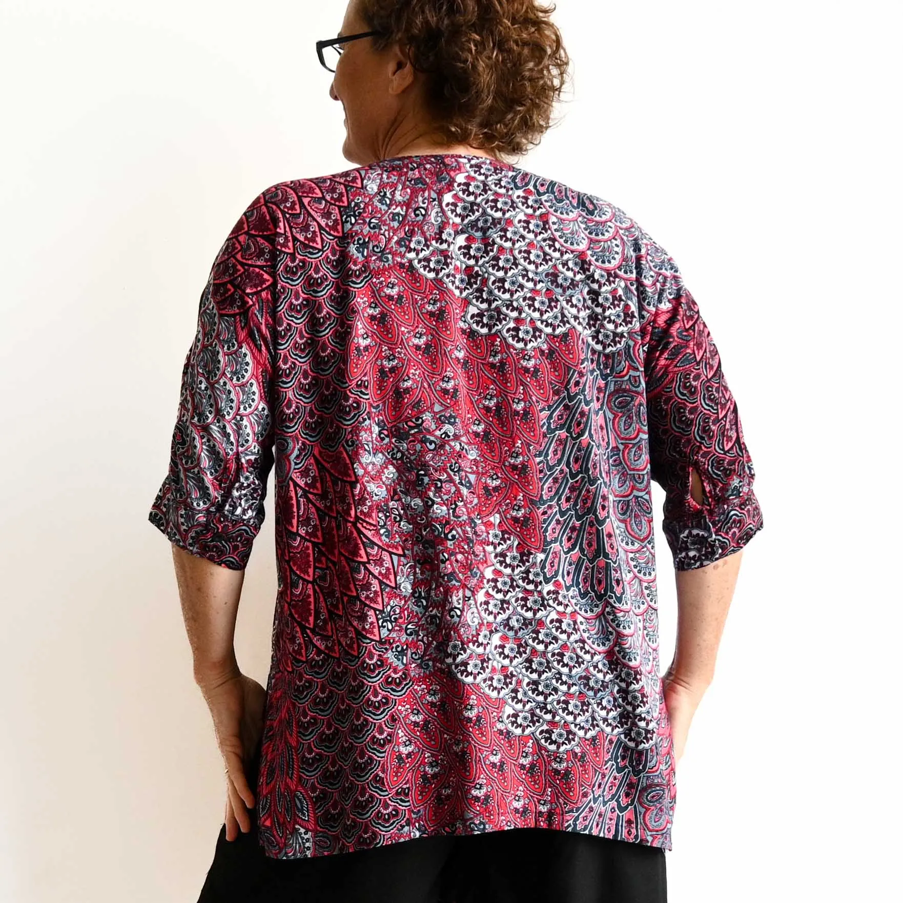 Zen Kaftan Blouse - Paisley Peacock